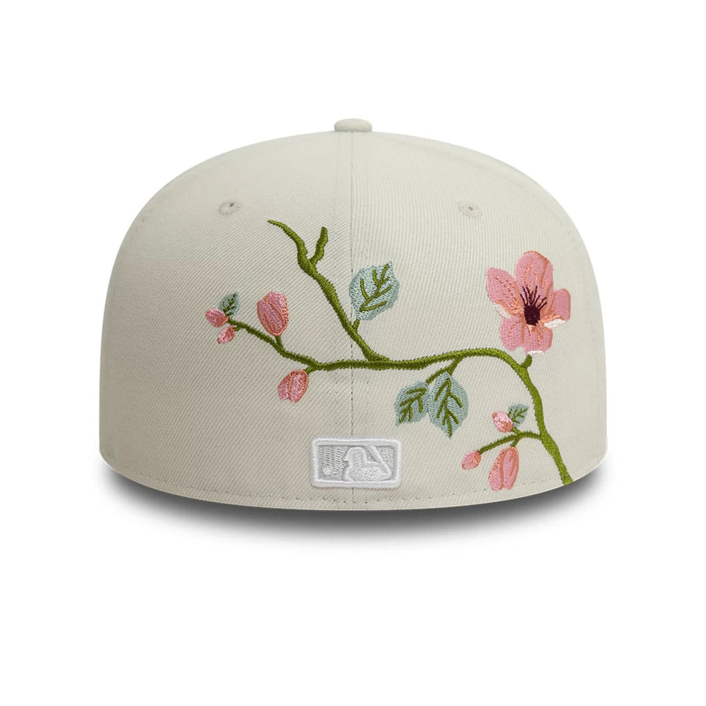 New York Yankees MLB Floral Light Beige 59FIFTY Fitted Cap