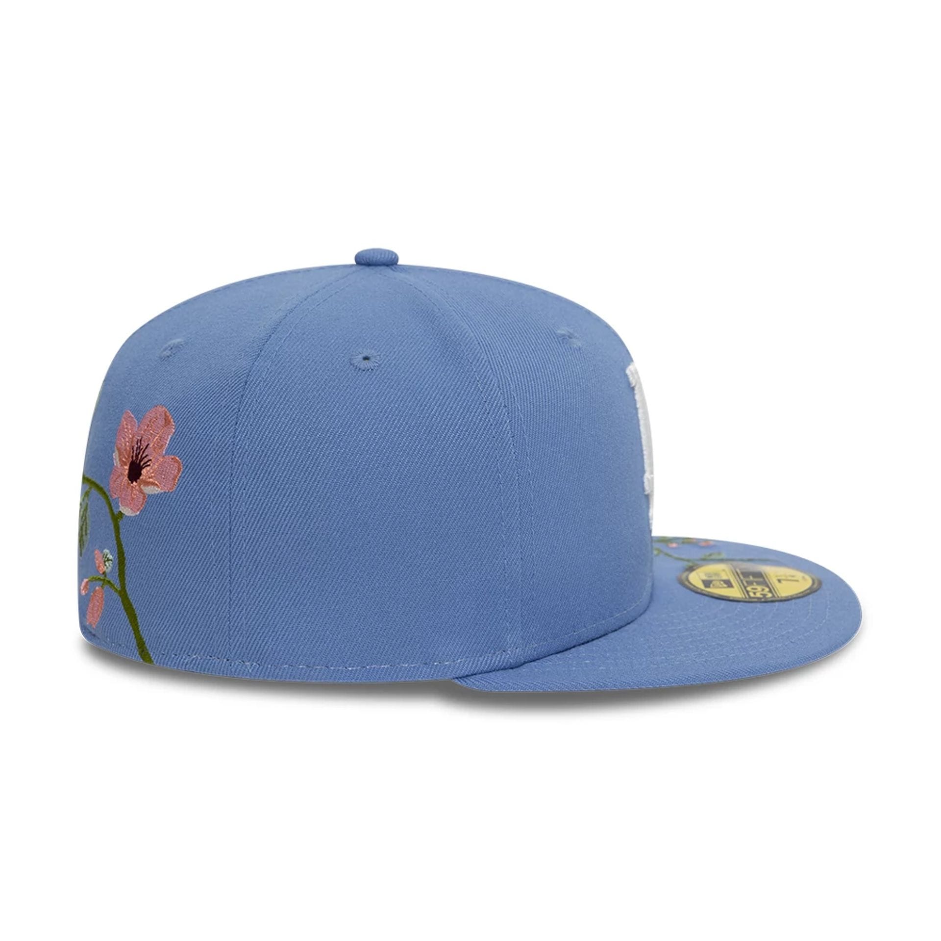 LA Dodgers MLB Floral Blue 59FIFTY Fitted Cap