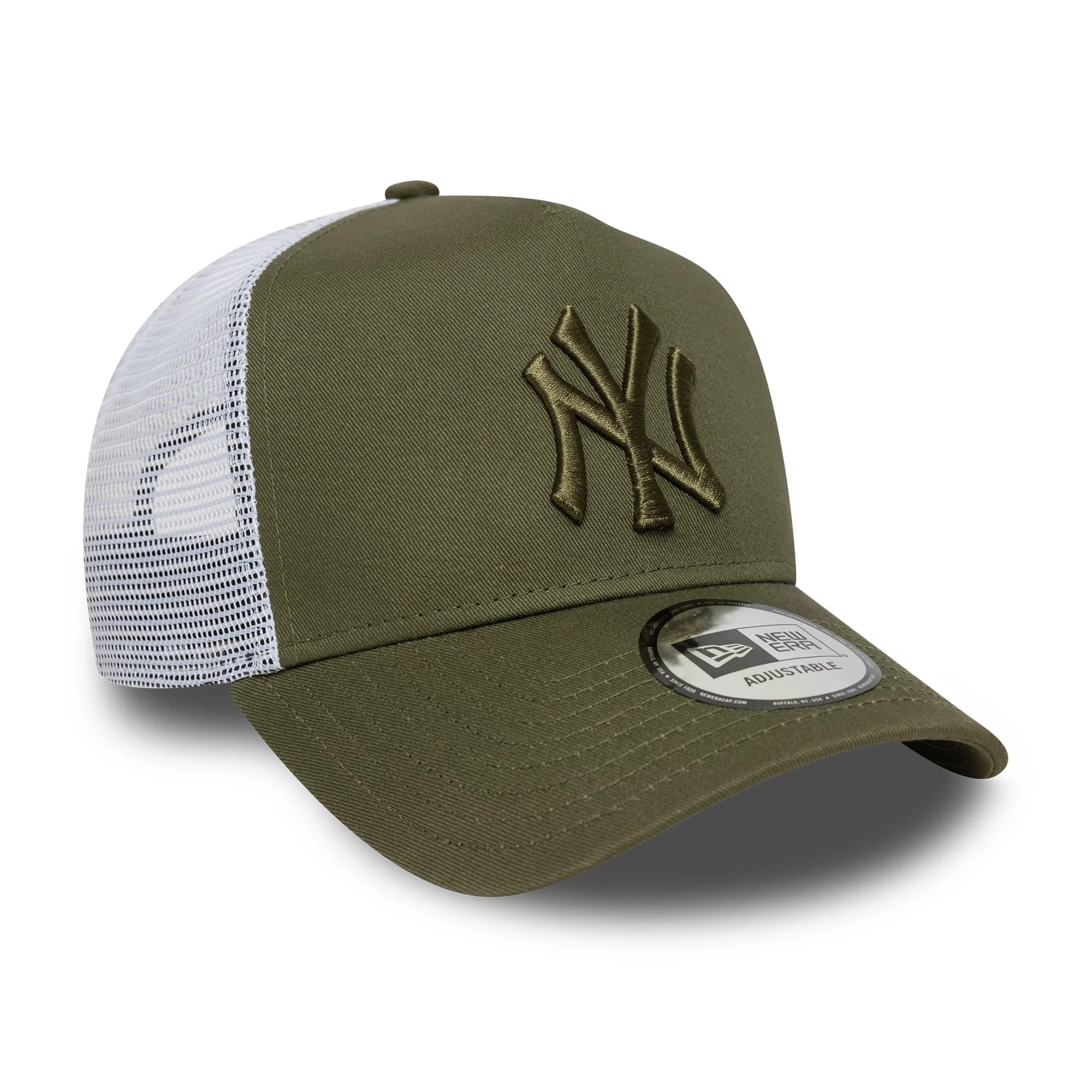 New York Yankees MLB League Essential Dark Green 9FORTY E-Frame Trucker Adjustable Cap