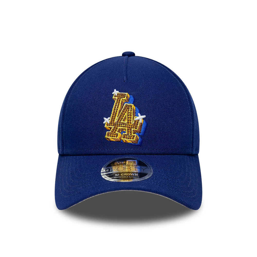 LA Dodgers MLB Emblem Dark Blue 9FORTY M-Crown A-Frame Adjustable Cap