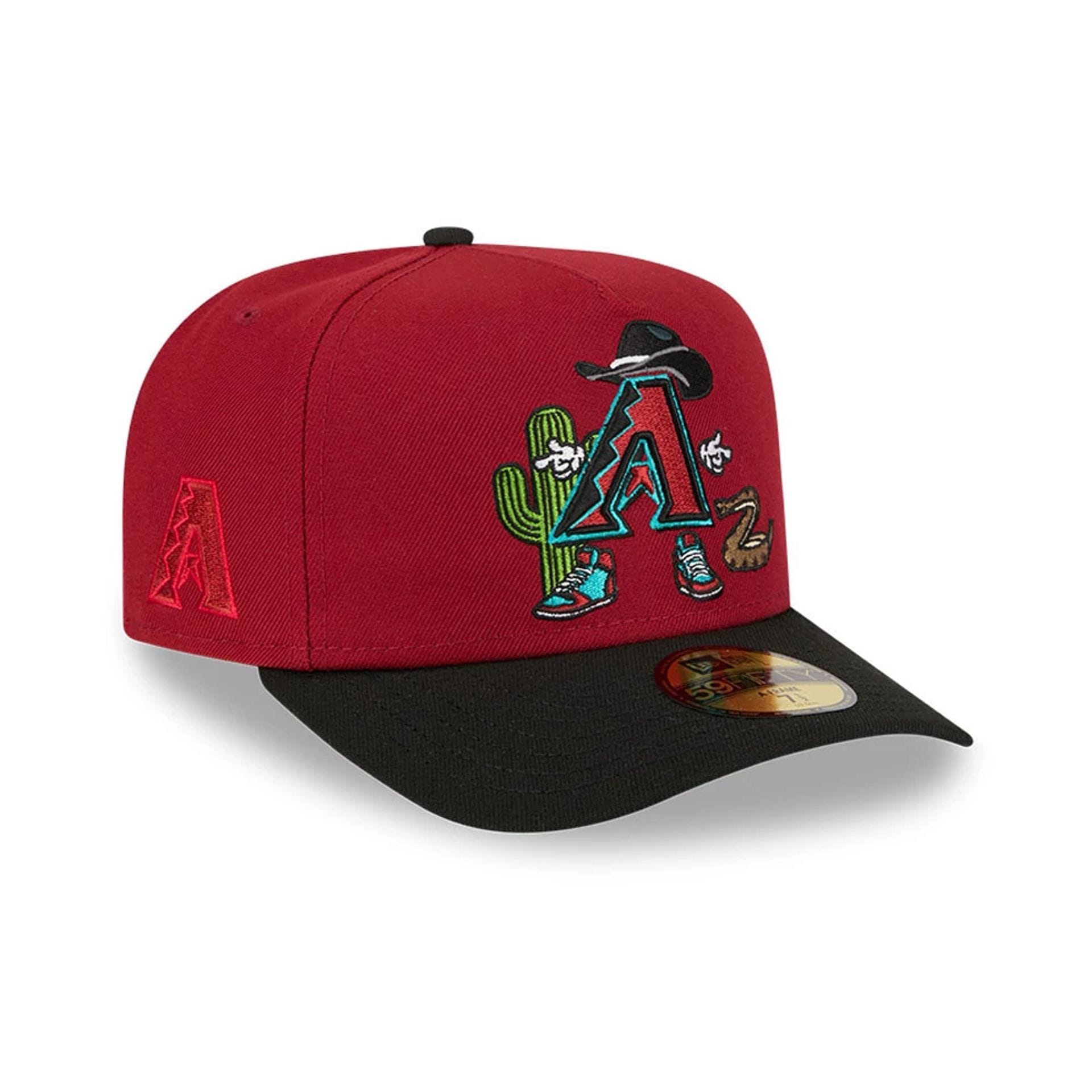 Arizona Diamondbacks MLB Cartoon Dark Red 59FIFTY A-Frame Fitted Cap