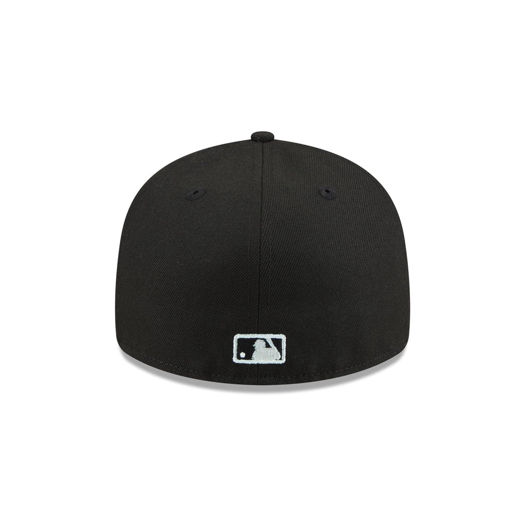Atlanta Braves Black Pre-Curve 59FIFTY Fitted Hat