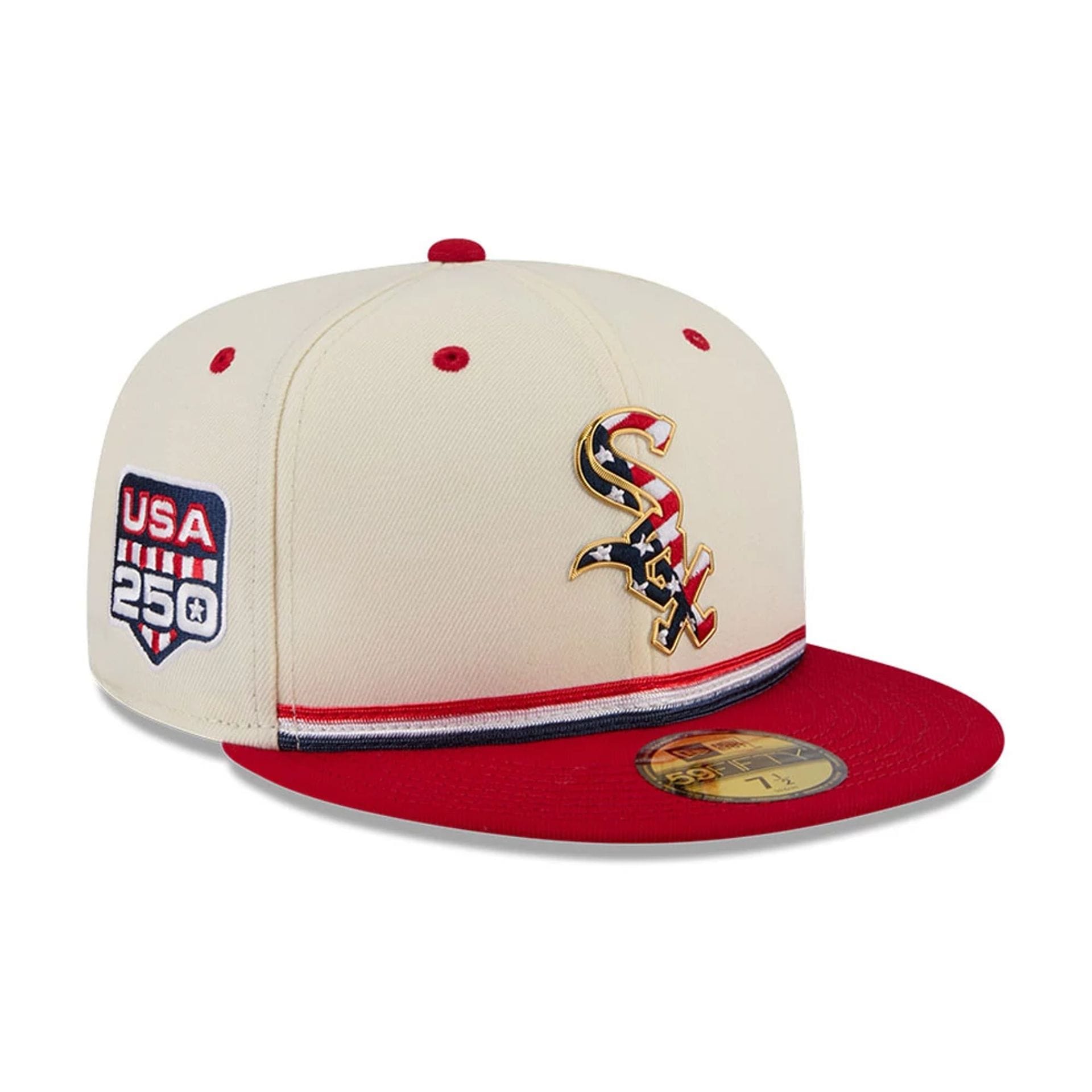 Chicago White Sox MLB 4th Of July 2026 Cream 59FIFTY Fitted Cap