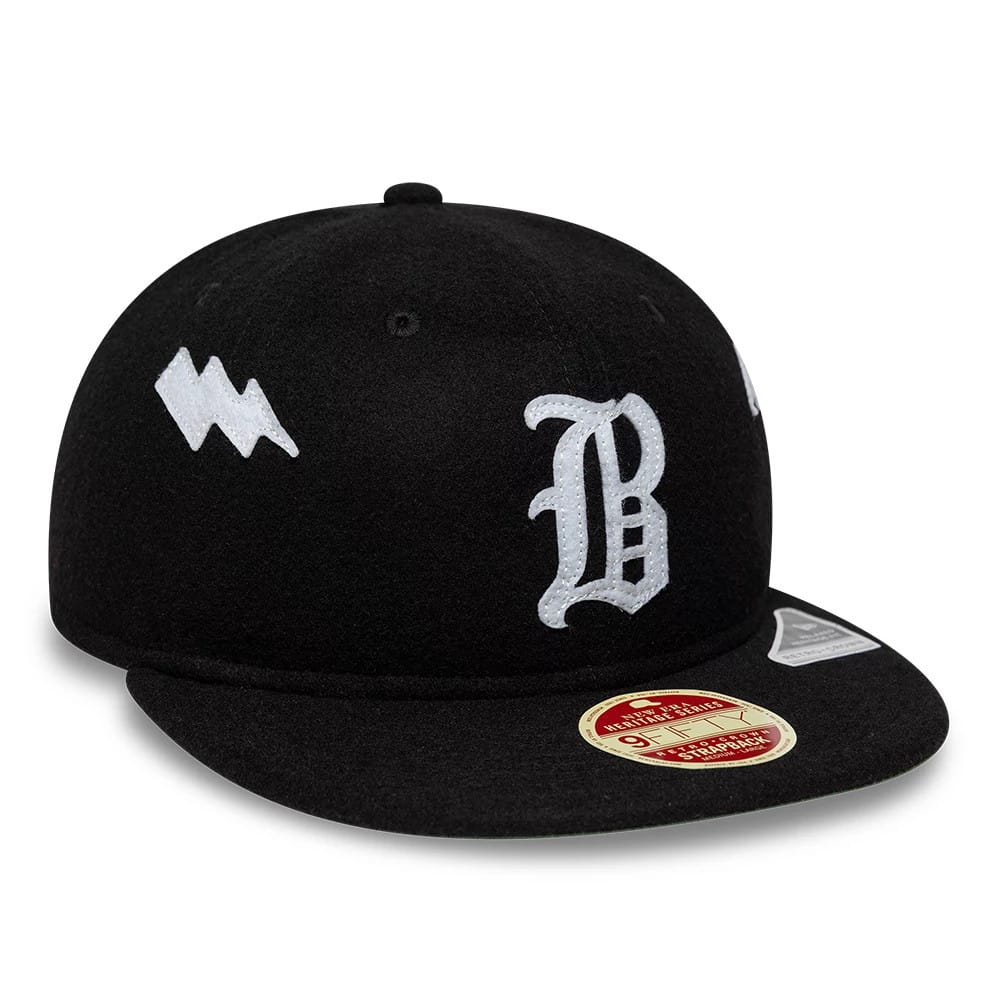 Atlanta Braves MLB Heritage Black Retro Crown 9FIFTY Adjustable Cap