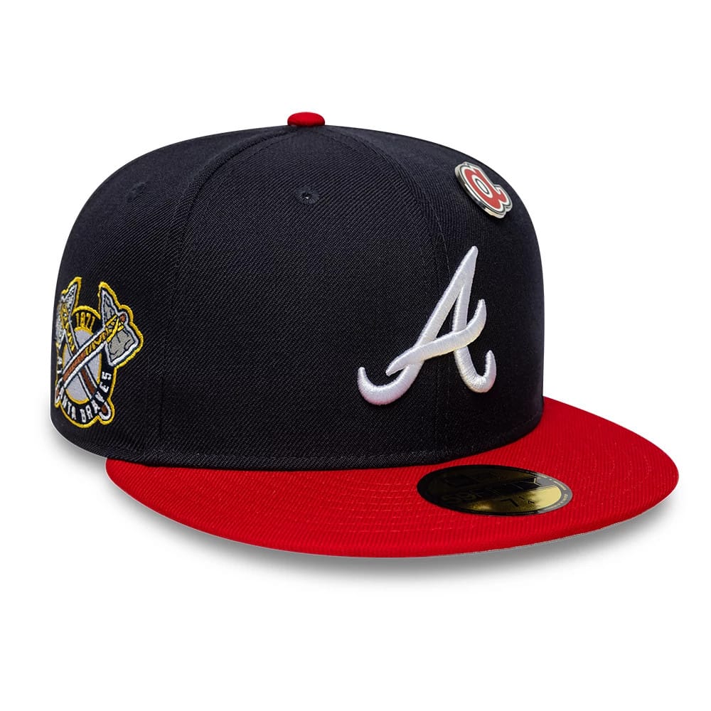 Atlanta Braves MLB Icon Navy & Red 59FIFTY Fitted Cap