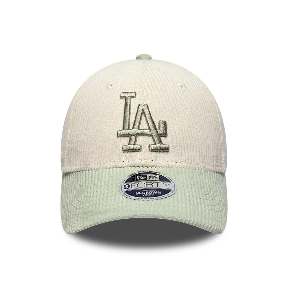 LA Dodgers Youth MLB Cord Cream 9FORTY M-Crown Adjustable Cap