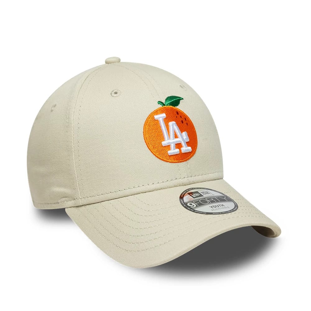 Youth LA Dodgers MLB Fruit Icon Cream 9FORTY Adjustable Cap