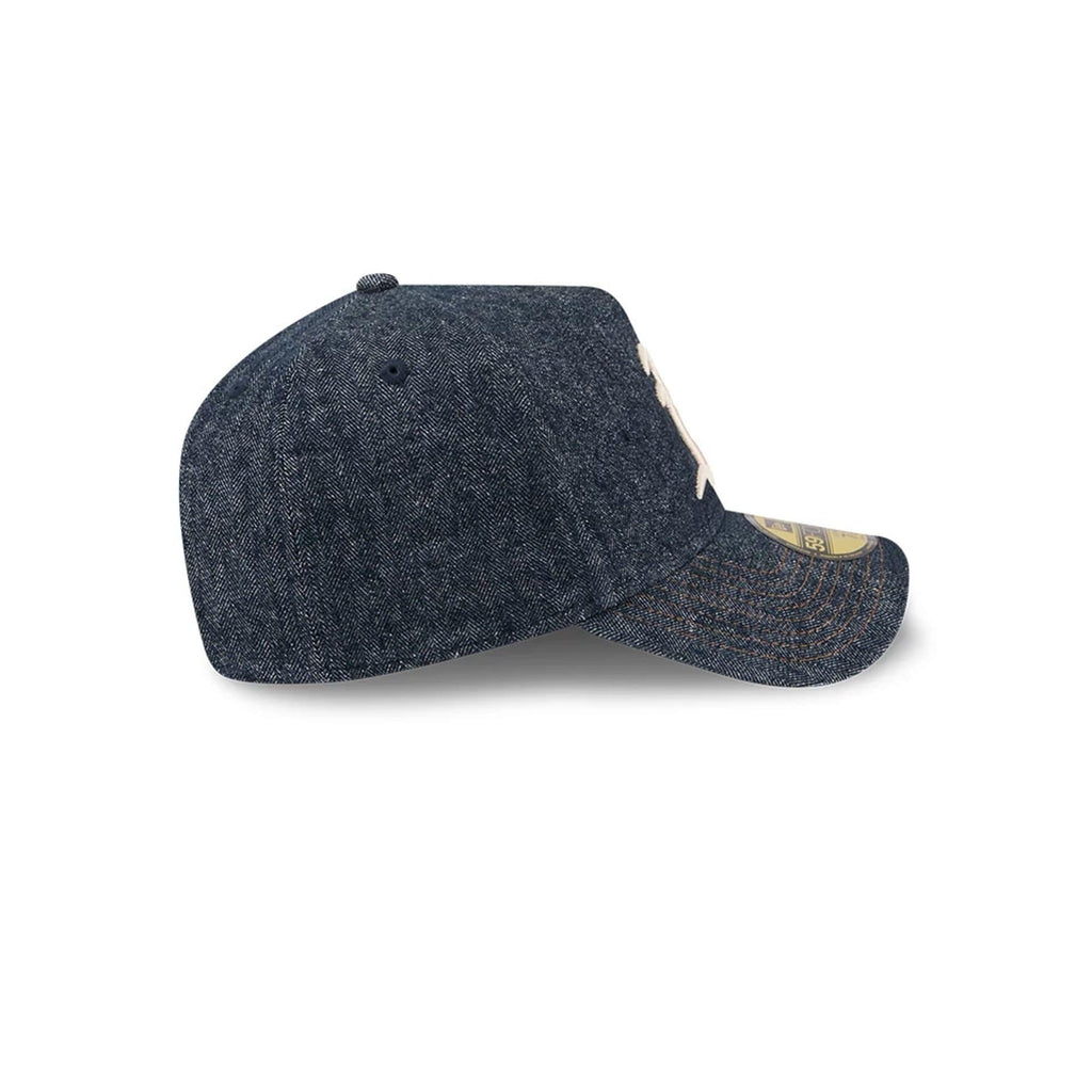 Athletics MLB Herringbone Denim Navy 59FORTY A-Frame Fitted Cap