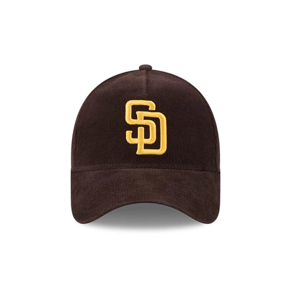 Padres MLB Snow Wash Cord Dark Brown 59FORTY A-Frame Fitted Cap