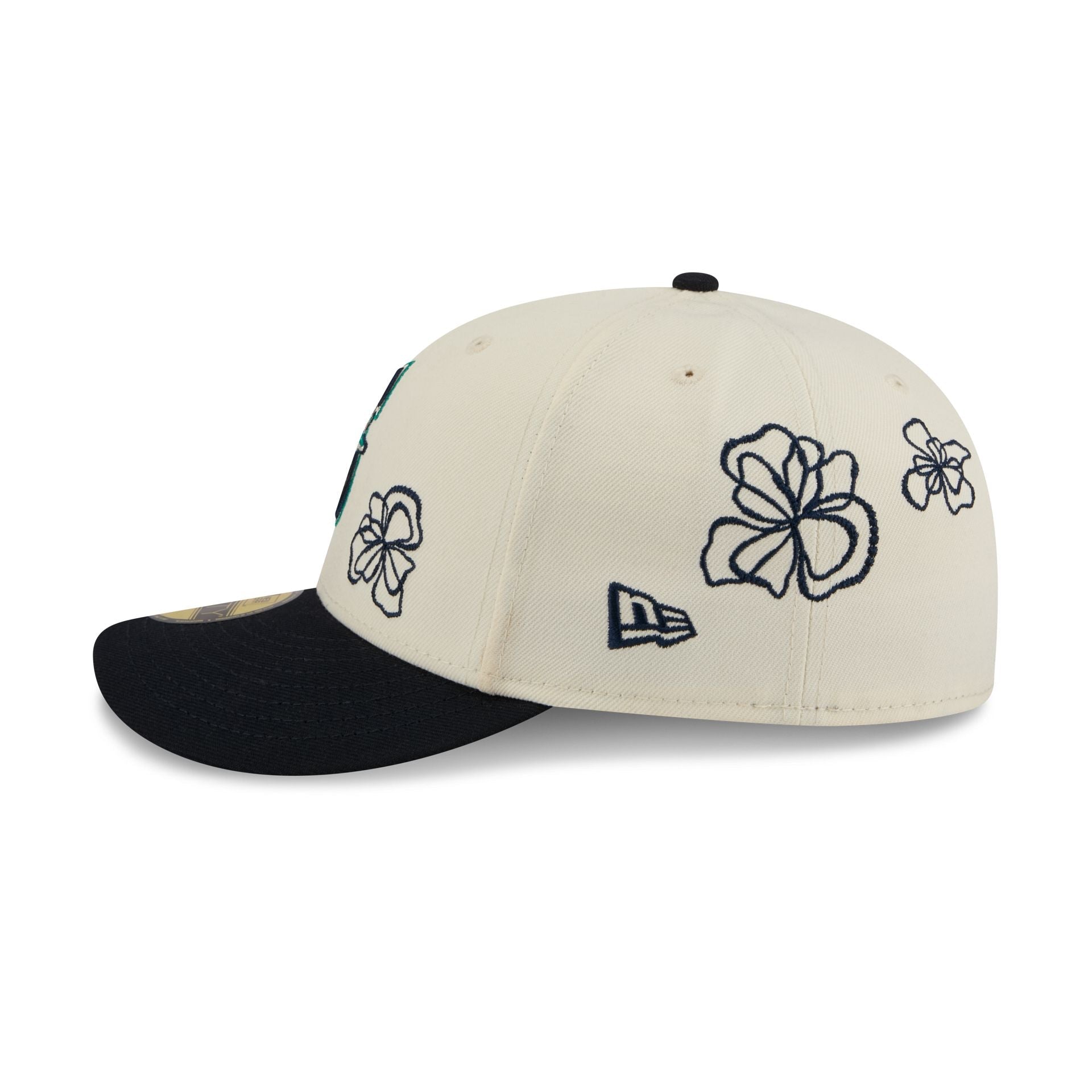 Seattle Mariners Floral Outline 59FIFTY Fitted Hat