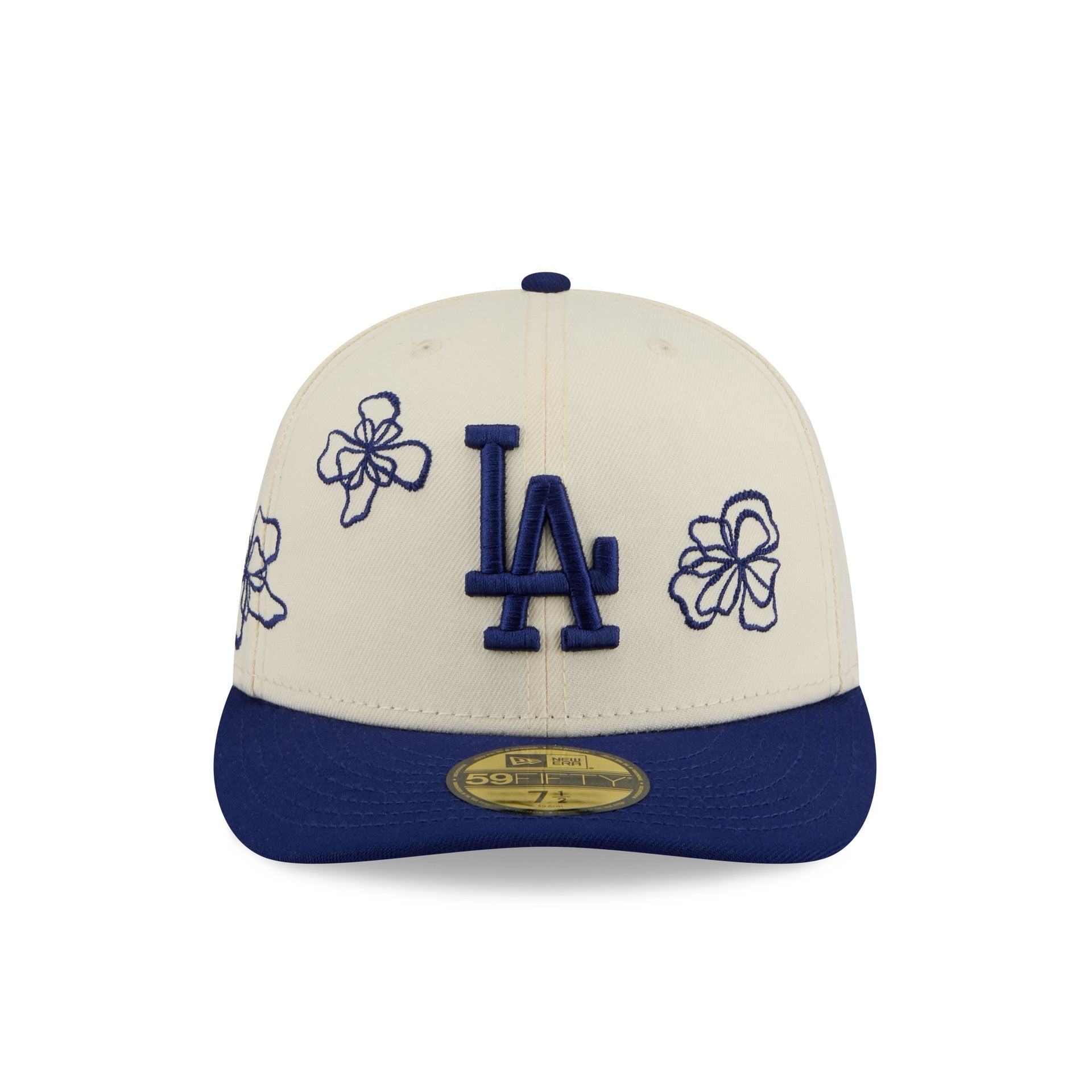 Los Angeles Dodgers Floral Outline 59FIFTY Fitted Hat