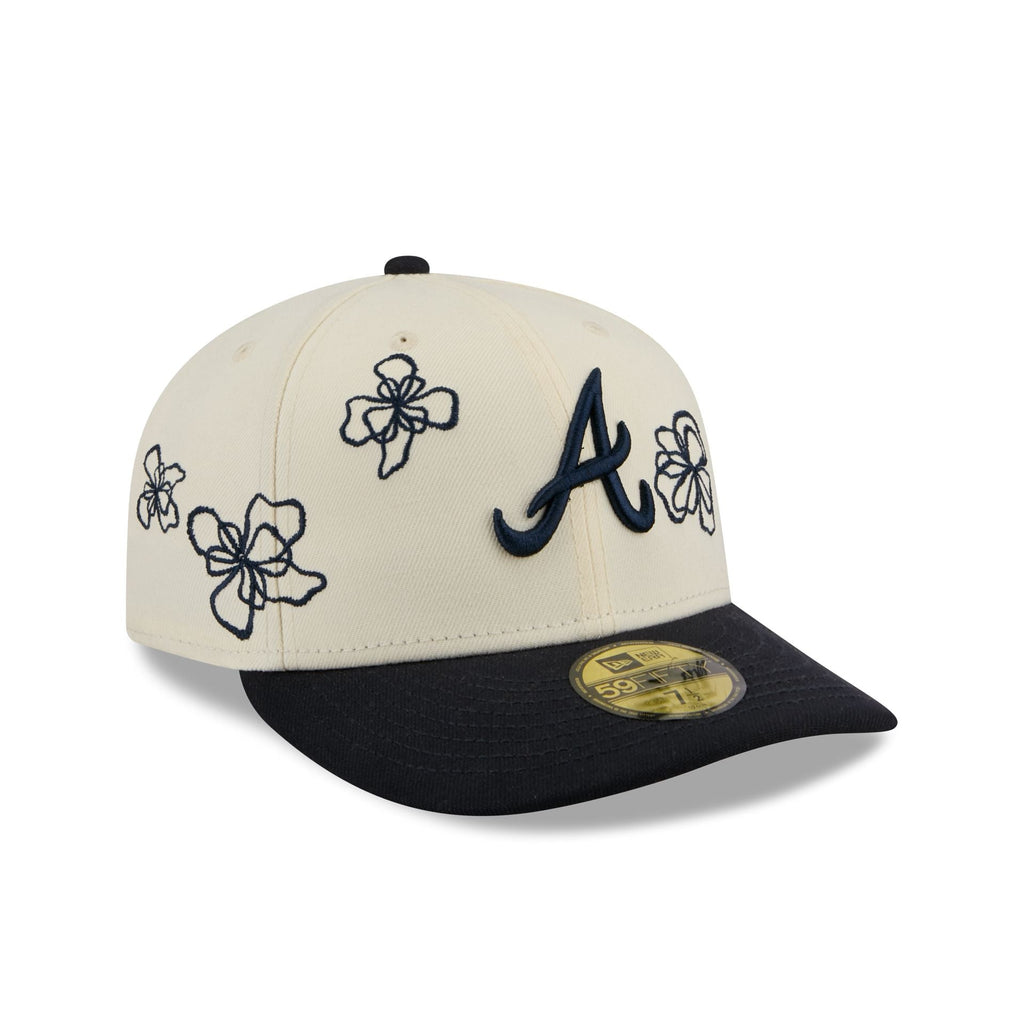Atlanta Braves Floral Outline 59FIFTY Fitted Hat