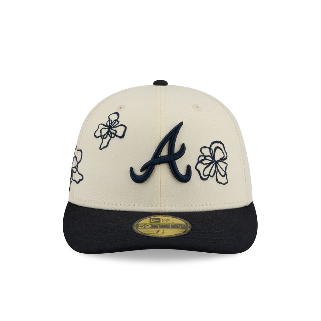 Atlanta Braves Floral Outline 59FIFTY Fitted Hat