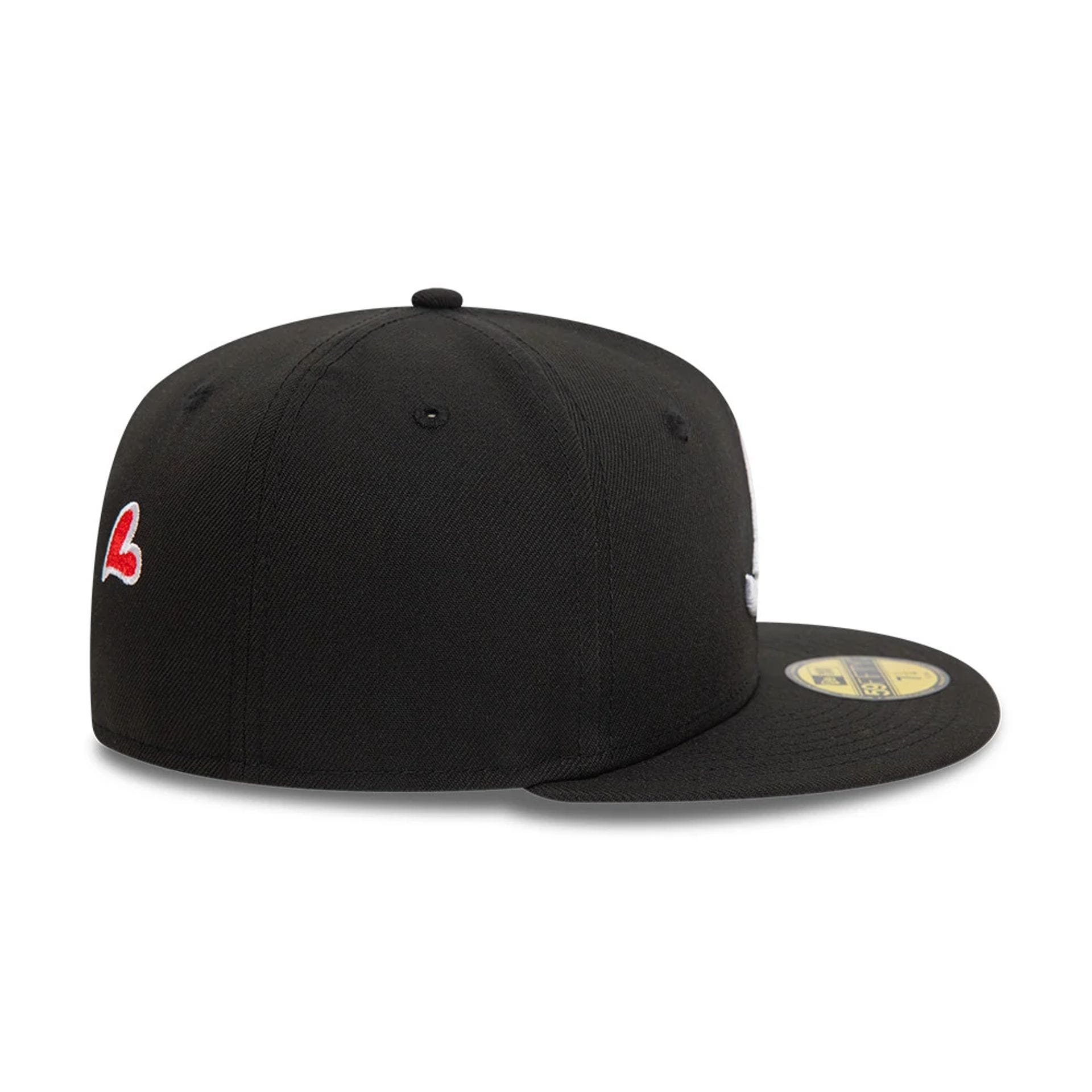 Atlanta Braves MLB Heart Icon Black 59FIFTY Fitted Cap