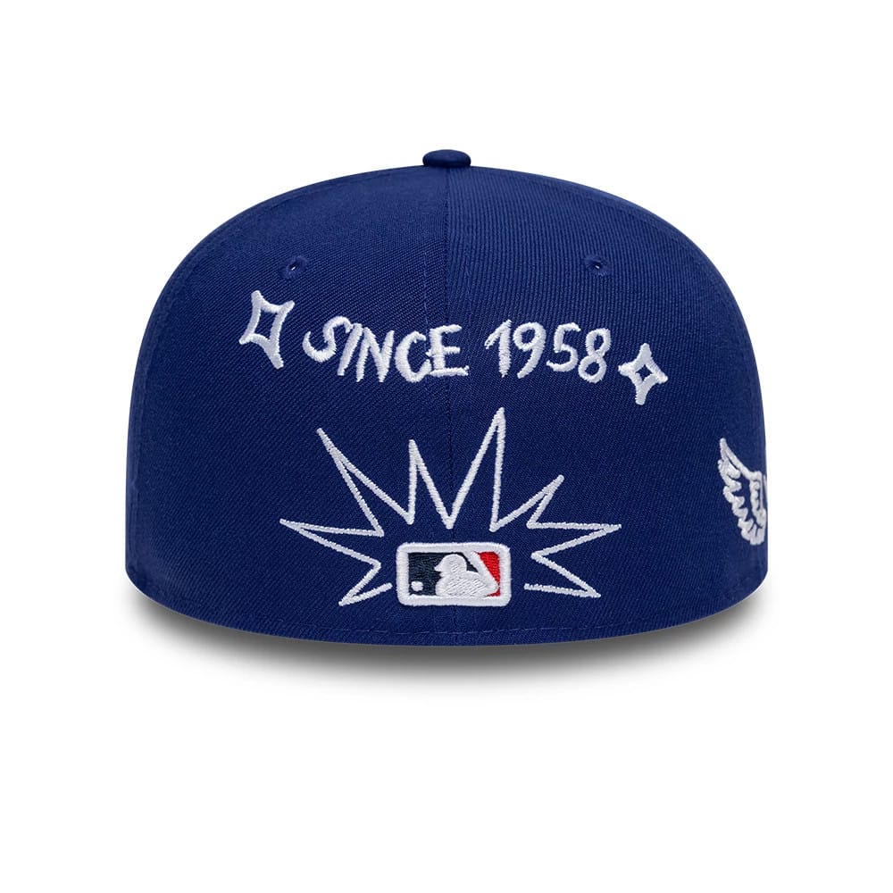 LA Dodgers MLB Scribble Dark Blue 59FIFTY Fitted Cap