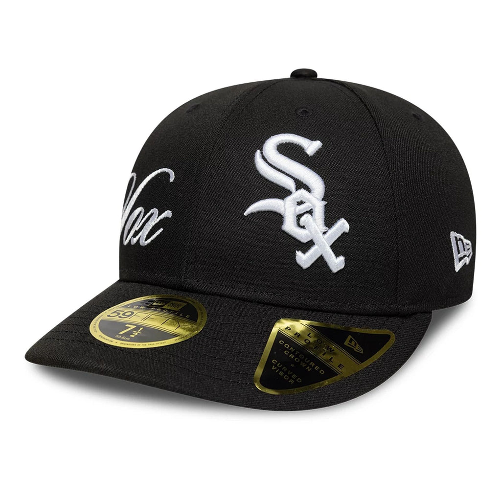 Chicago White Sox MLB Side Script Black Low Profile 59FIFTY Fitted Cap
