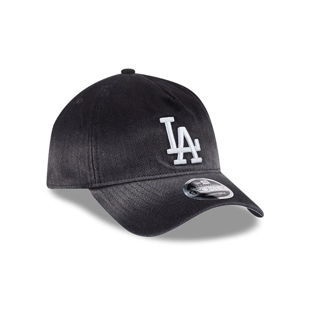 Dodgers MLB Washed Denim Black 9FORTY A-Frame Unstructured Adjustable Cap