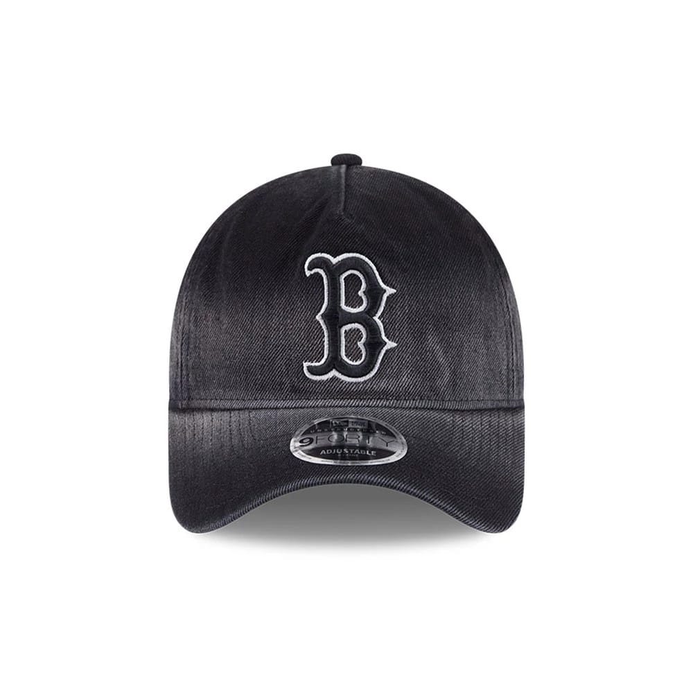 Red Sox MLB Washed Denim Black 9FORTY A-Frame Unstructured Adjustable Cap