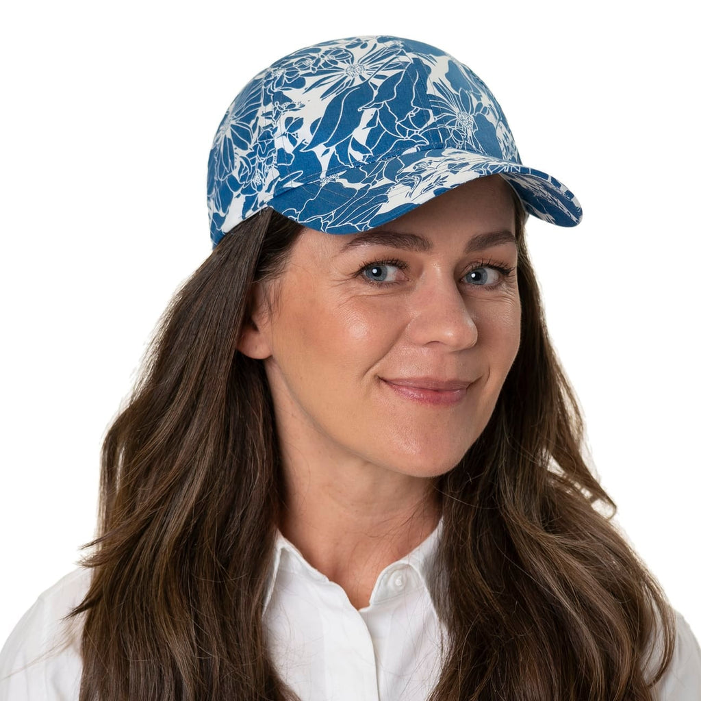 Twotone Flower Print Cap