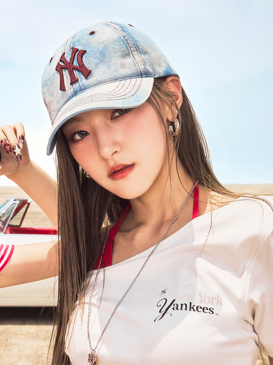 MLB New York Yankees Basic Denim Unstructured Ball Cap (KISS OF LIFE Wear)